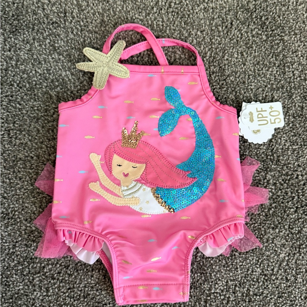 Mud Pie Pink Mermaid Swim